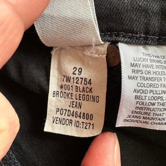 Lucky Brand Jeans Brooke Jean Legging Black Women's 29 - Picture 7 of 9